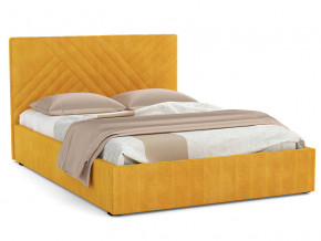 Кровать Гамма 1400 с основанием велюр тенерифе куркума в Коркино - korkino.mebel74.com | фото