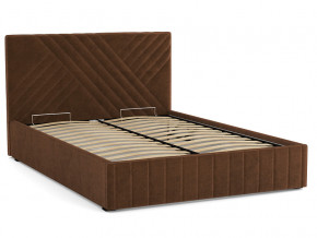 Кровать Гамма 1400 с основанием велюр тенерифе шоколад в Коркино - korkino.mebel74.com | фото 2