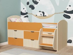 Кровать Малыш-7 Дуб-Оранжевый в Коркино - korkino.mebel74.com | фото
