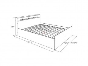 Кровать Ольга 17 1400 в Коркино - korkino.mebel74.com | фото 2