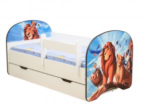 Кровать с фотопечатью с 1 ящиком Царь зверей 700*1400 в Коркино - korkino.mebel74.com | фото 1