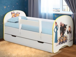 Кровать с фотопечатью с 1 ящиком Веселое семейство 700*1400 в Коркино - korkino.mebel74.com | фото 1