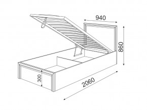 Кровать с подъемным механизмом Остин модуль 22 в Коркино - korkino.mebel74.com | фото 3