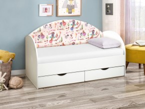 Кровать с продольной мягкой спинкой Софа №11 800х1900 принцесски в Коркино - korkino.mebel74.com | фото