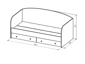 Кровать с ящиками Сканди ДКД2000.1 в Коркино - korkino.mebel74.com | фото 2