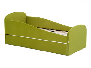 Кровать с ящиком Letmo оливковый (велюр) в Коркино - korkino.mebel74.com | фото 1