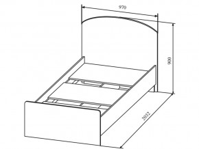 Кровать Сканди КРД900.1 в Коркино - korkino.mebel74.com | фото 2