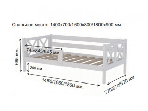 Кровать софа Аист-3 Классика белый 1400х700 мм в Коркино - korkino.mebel74.com | фото 2