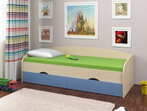 Кровать Соня 2 дуб молочный-голубой в Коркино - korkino.mebel74.com | фото 1
