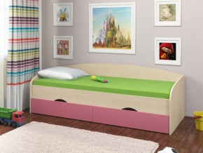 Кровать Соня 2 дуб молочный-розовый в Коркино - korkino.mebel74.com | фото 1