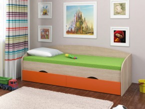 Кровать Соня 2 сонома-оранжевый в Коркино - korkino.mebel74.com | фото