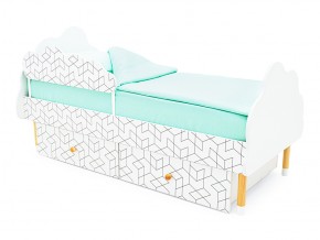 Кровать Stumpa Облако бортик и ящики рисунок Кубики в Коркино - korkino.mebel74.com | фото