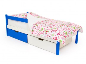 Кровать Svogen classic с ящиками и бортиком сине-белый в Коркино - korkino.mebel74.com | фото