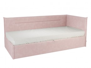 Кровать тахта Альба 900 велюр нежно-розовый в Коркино - korkino.mebel74.com | фото