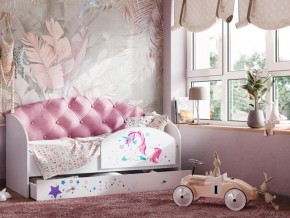 Кровать Звездочка с бортиком Белый-розовый в Коркино - korkino.mebel74.com | фото