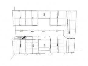 Кухонный гарнитур 17 Белый Вегас 3000 мм в Коркино - korkino.mebel74.com | фото 2