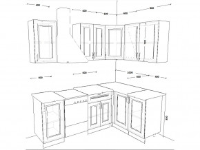 Кухонный гарнитур 2 Белый Вегас 1600х1400 мм в Коркино - korkino.mebel74.com | фото 2