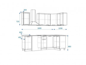 Кухонный гарнитур 6Р РоялВуд 1800*1200 мм в Коркино - korkino.mebel74.com | фото 2