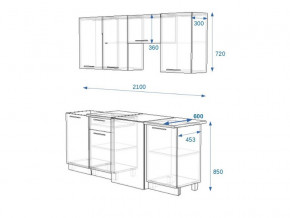 Кухонный гарнитур 8Р РоялВуд 2100 мм в Коркино - korkino.mebel74.com | фото 2