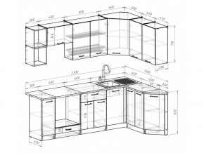 Кухонный гарнитур Лариса прайм 5 2300х1500 мм в Коркино - korkino.mebel74.com | фото 6