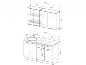 Кухонный гарнитур Лотос медиум 2 1400 мм в Коркино - korkino.mebel74.com | фото 6