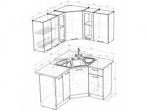 Кухонный гарнитур Ольга оптима 2 1500х1300 мм в Коркино - korkino.mebel74.com | фото 5