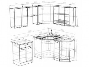 Кухонный гарнитур Симона мега оптима 2100х1500 мм в Коркино - korkino.mebel74.com | фото 6