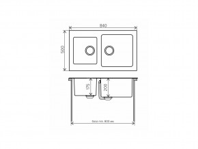 Мойка комбинированная Tolero twist TTS-840 Белый 923 в Коркино - korkino.mebel74.com | фото 2