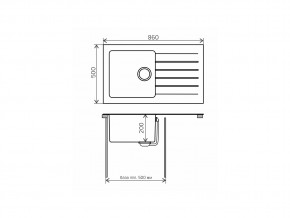 Мойка комбинированная Tolero twist TTS-860 Белый 923 в Коркино - korkino.mebel74.com | фото 2