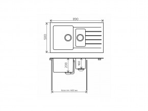 Мойка комбинированная Tolero twist TTS-890 Белый 923 в Коркино - korkino.mebel74.com | фото 2