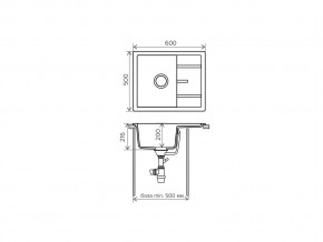 Мойка кварцевая Tolero R-107 Бежевый 101 в Коркино - korkino.mebel74.com | фото 2