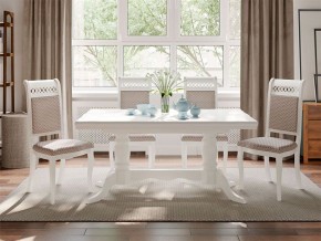 Обеденная группа стол Дижон и стулья Флоренция-1 4 шт белый в Коркино - korkino.mebel74.com | фото