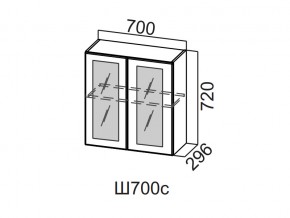 Ш700с/720 Шкаф навесной 700/720 (со стеклом) в Коркино - korkino.mebel74.com | фото