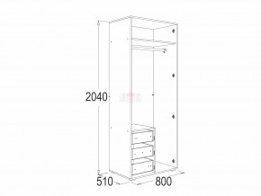 Шкаф 2-х дверный для одежды и белья Омега 16 в Коркино - korkino.mebel74.com | фото 2