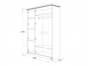 Шкаф 3-х дверный для одежды и белья Ольга 1н в Коркино - korkino.mebel74.com | фото 2