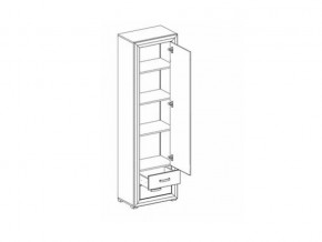 Шкаф B136-REG1D2S Мальта сибирская лиственница в Коркино - korkino.mebel74.com | фото 2