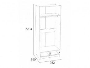 Шкаф для одежды Оттавия НМ 011.80 Антрацит в Коркино - korkino.mebel74.com | фото 2