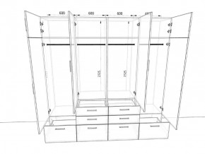 Шкаф распашной 2400А Антрацит в Коркино - korkino.mebel74.com | фото 2