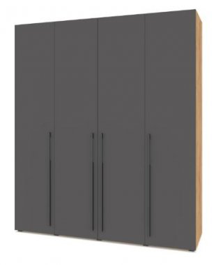 Стоун С41 Шкаф 4-х дв (Золотой дуб/Графит) в Коркино - korkino.mebel74.com | фото