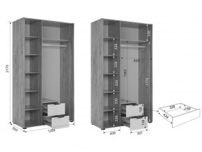 Шкаф трехдверный Адам дуб крафт золотой/белое дерево в Коркино - korkino.mebel74.com | фото 2