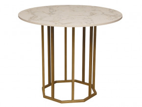 Стол обеденный 42.44 Терция мрамор белый/металл золотой в Коркино - korkino.mebel74.com | фото