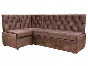 Угловой диван Призма каретная стяжка коричневый с коробами в Коркино - korkino.mebel74.com | фото