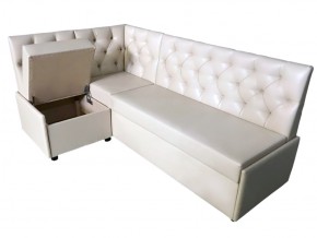 Угловой диван Призма со стяжками белый со спальным местом в Коркино - korkino.mebel74.com | фото 2
