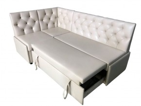 Угловой диван Призма со стяжками белый со спальным местом в Коркино - korkino.mebel74.com | фото 3
