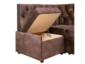 Угловой диван Призма со стяжкми коричневый со спальным местом в Коркино - korkino.mebel74.com | фото 3