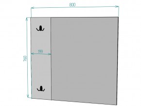 Зеркало Лофт Z10 ширина 800 в Коркино - korkino.mebel74.com | фото 2